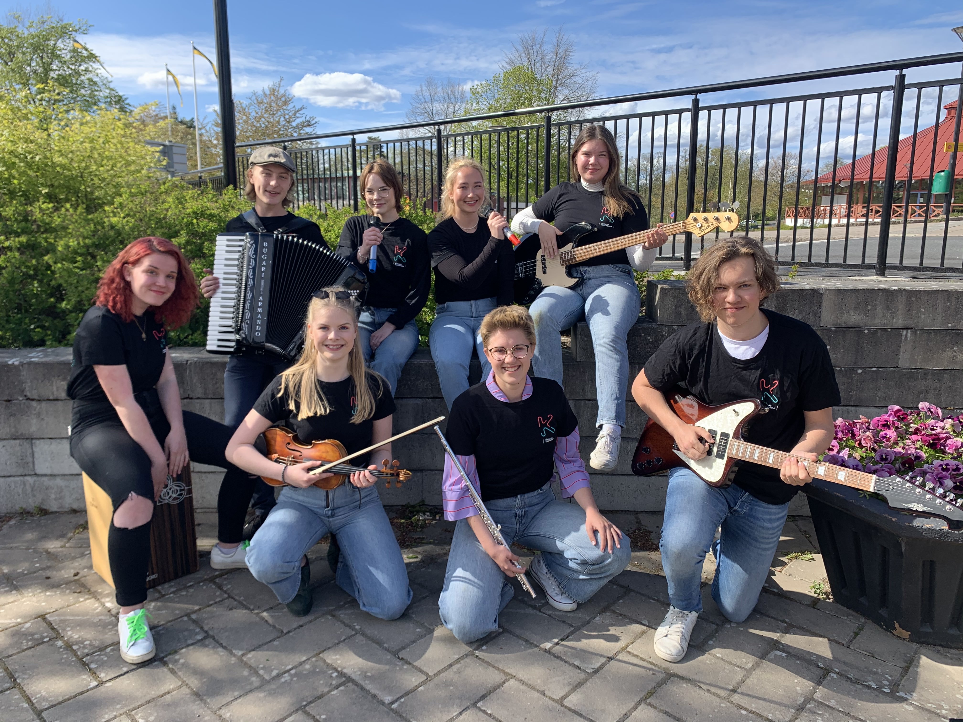En bild på gatumusikanterna